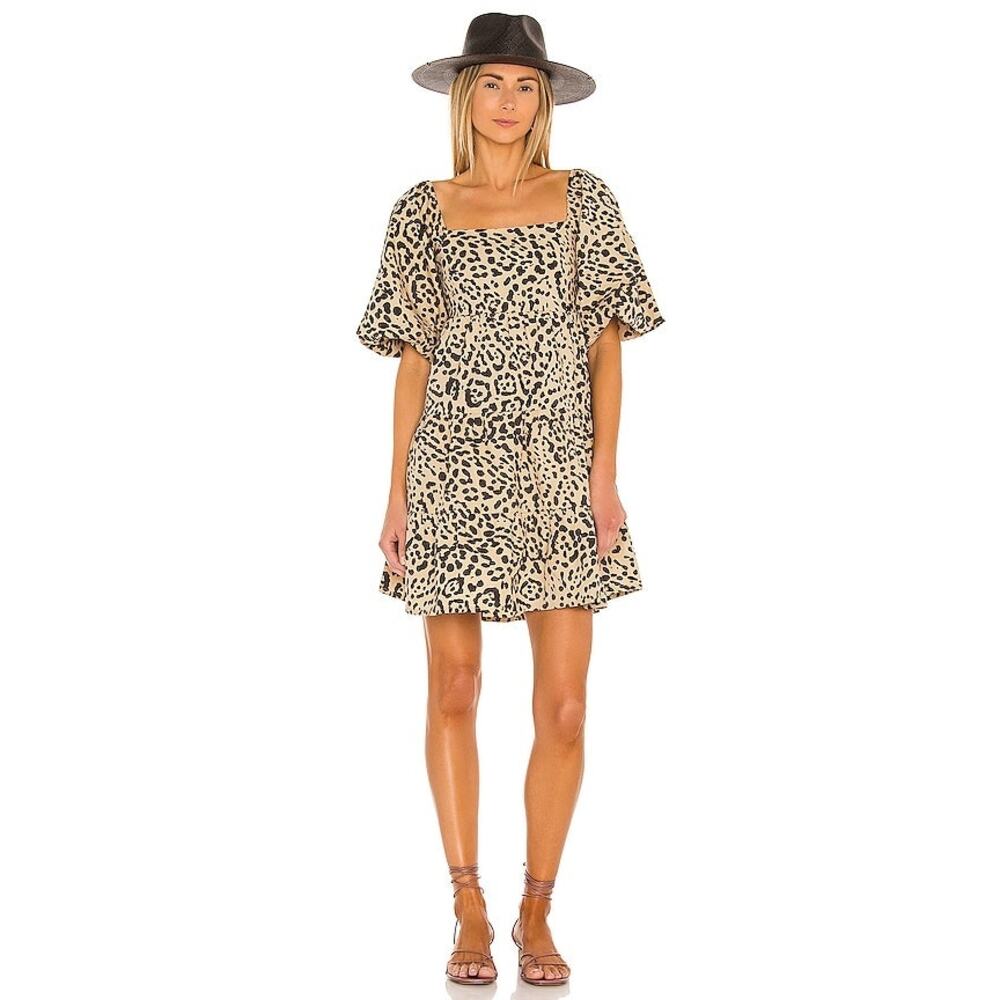 NWT Faithfull the Brand Women's Eryn Mini Dress Square-Neck Shamari Size 10